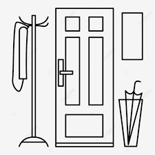 Home Door Interior Icon Door Drawing