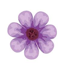 Beautiful Purple Flower Decorative Icon