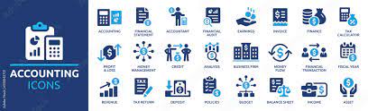 Accounting Icon Set Containing