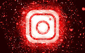 Red Abstract Background Instagram Logo