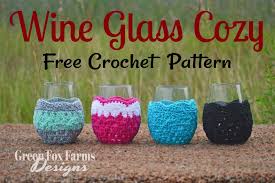Wine Glass Cozy Free Crochet Pattern