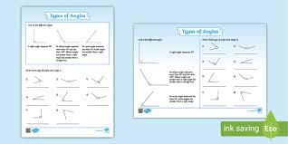 Ks2 Types Of Angles Worksheet Teacher