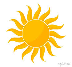 Yellow Sun Shape Symbol Icon Wall
