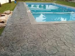 Stamped Concrete Pool Deck Service At