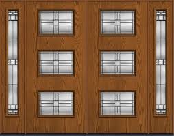 Lite Oak Fiberglass Double Door