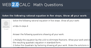 Solve The Following Rational Equation