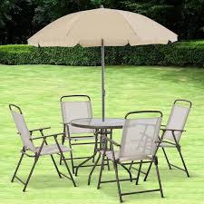 Outsunny 6 Piece Metal Round Outdoor