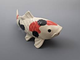 Ceramic Koi Fish Large Multicolor