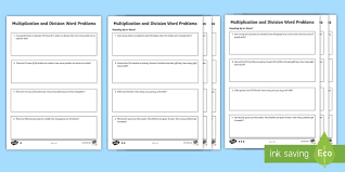 Multiplication And Division Word