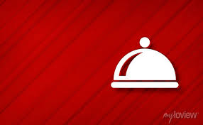 Food Dish Icon Dreamy Abstract Red
