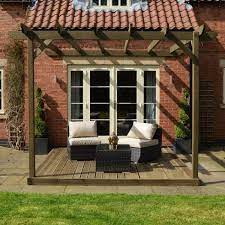 Wall Mounted Pergola And Decking Kit