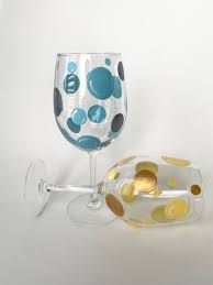 Customizable Painted Wine Glasses