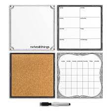 Dry Erase Calendar Corkboard Set