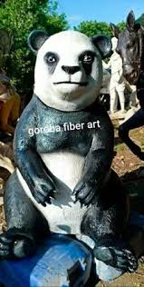 Fiber Panda Animal Statue For Interior