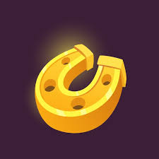 Gold Horseshoe Icon For Game Design