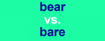 bare vs bear what is the