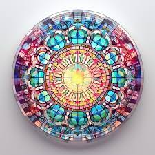 Colorful Stained Glass Plate