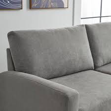 Gray Modern Polyester 2 Seat Loveseat