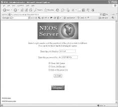 The Neos Server S Web Form For