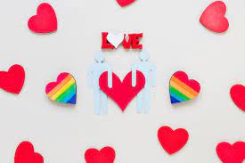 Rainbow Hearts And Gay Couple Icon