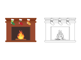 Fireplace Fill Outline Icon
