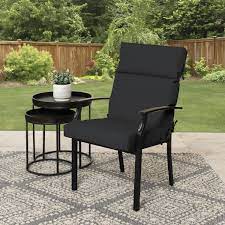 Black Rectangle Outdoor Chair Cushion