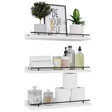 White Modern Decorative Wall Shelf Set