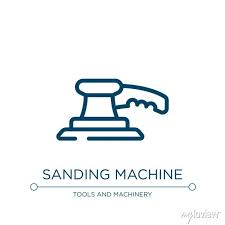 Sanding Machine Icon Linear Vector