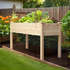 Wooden Raised Garden Bed With Liner