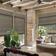 Flat Bamboo Roman Shade Window Blind