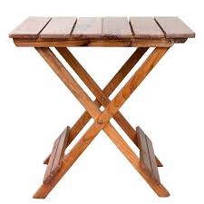Brown Small Wooden Folding Table