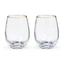 Twine Starlight Stemless Wine Glasses