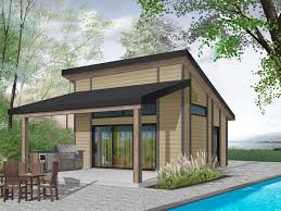 Modern Pool House Plan 028p 0002