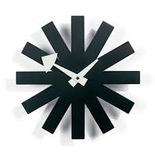 Asterisk Clock Black Nova68 Com