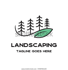 Pine Trees Outdoor Landscaping Logo