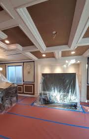 diy 家庭影院coffered ceiling 博客 文学城