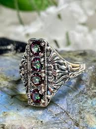 Rainbow Topaz Ring Solid Sterling