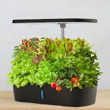 Hydroponics Growing System Indoor Garden 12 Pods Indoor Gardening System With Led Grow Light Height Adjustable Black