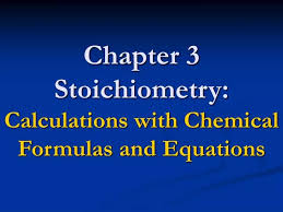 Calculations With Chemical Formulas And