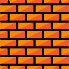 Brick Wall Sky Lineal Color Icon