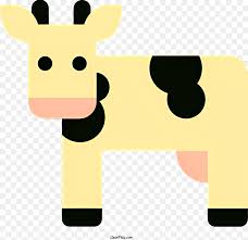 White Sketch Of Standing Cow Png