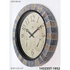Inca Ii Faux Stone Look Wall Clock