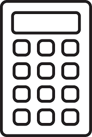 Black Linear Style Calculator Icon