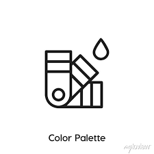 Color Palette Icon Vector Color