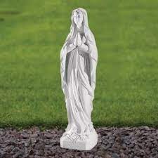 Virgin Mary 60cm Marble Resin Garden Statue
