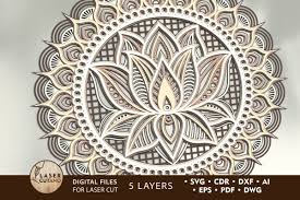 Mandala Lotus Multilayer Files Wall