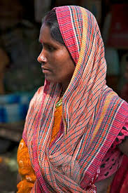 A Hindu Woman In The Busy Mullik Ghat