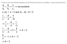 K Is The Pair Of Equations X Ky 4