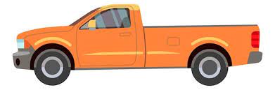 Premium Vector Orange Pickup Truck