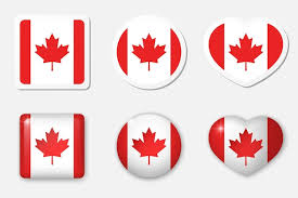 Canada Icons Collection Flat Stickers